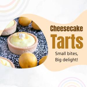 Delicious Cheesecake Tarts Social Media Post For Pinterest