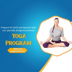 Woman in lotus position practicing prenatal yoga