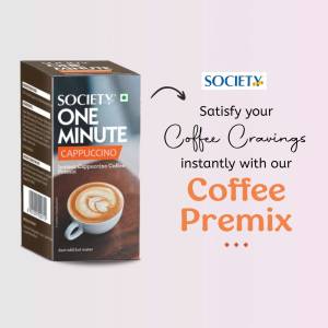 Society One Minute Cappuccino Premix Coffee Box