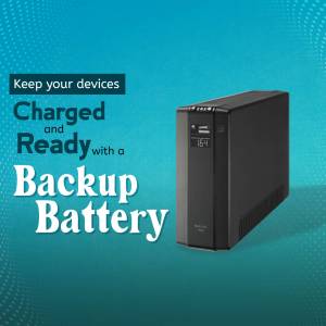 APC Backup Battery - Stay Powered Template For Facebook