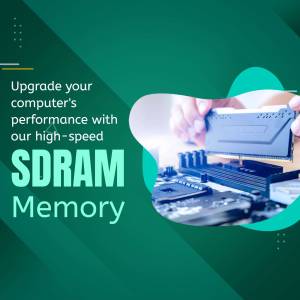Close-up of a hand installing SDRAM memory into a computer motherboard.