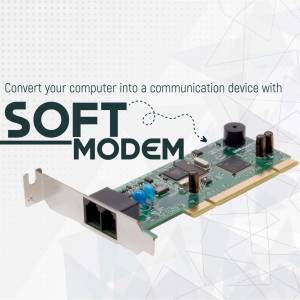 Soft Modem - Computer Communication Device Advertisement For WhatsApp
