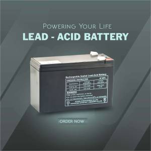 Lead Acid Battery - Powering Your Life Banner For X