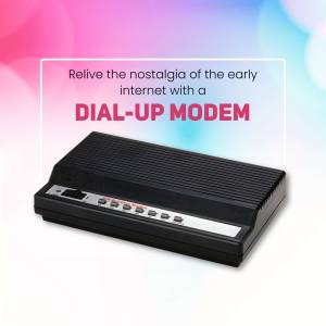 Vintage Dial-Up Modem Advertisement For Facebook