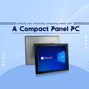Image of a Compact Panel PC with Windows 10 operating system