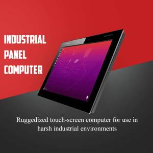 Ruggedized industrial panel computer with touchscreen display