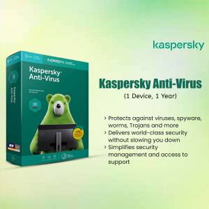 Kaspersky Anti-Virus software box with a bear mascot