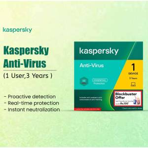Kaspersky Anti-Virus 1 User, 3 Years package with Blockbuster offer