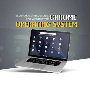 Laptop displaying the Chrome Operating System interface