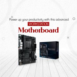 Image of an advanced motherboard with its packaging