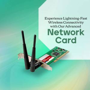Network card with antennas promoting fast wireless connectivity