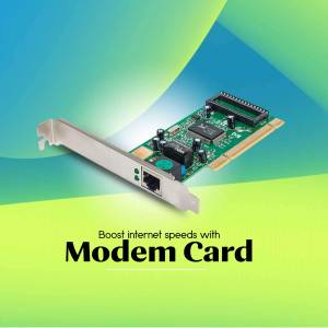 Modem Card For Faster Internet Business Poster For Twitter