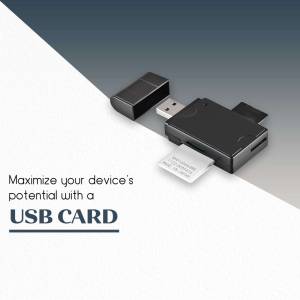 USB Card Reader Flyer For WhatsApp