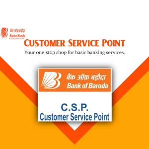 Bank of Baroda CSP - Customer Service Point signage