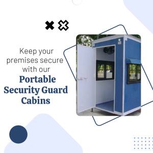 Portable Security Guard Cabin Poster For Threads