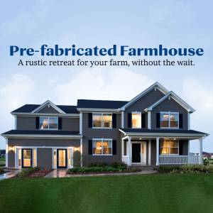 Pre-fabricated Farmhouse - Rustic Retreat Branding Post For Threads