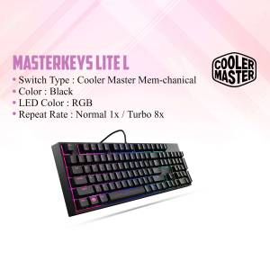 Cooler Master MasterKeys Lite L RGB Mechanical Keyboard - Black