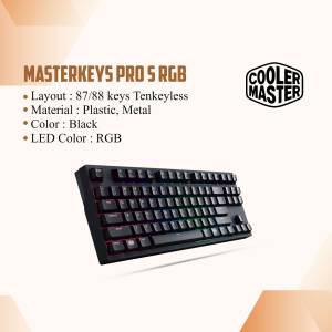 Cooler Master MasterKeys Pro S RGB Tenkeyless Mechanical Keyboard - Black