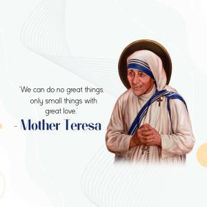 Portrait of Mother Teresa with a motivational quote