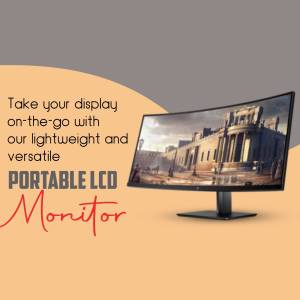 Portable LCD monitor with a scenic image displayed on the screen