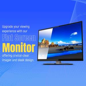 Modern flat screen monitor displaying a scenic landscape