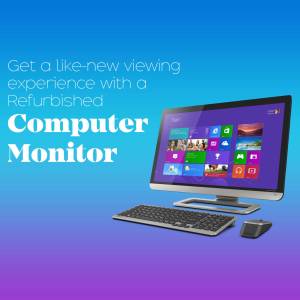 Refurbished computer monitor with keyboard and mouse