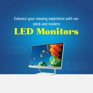 Modern LED monitor displaying vibrant colors