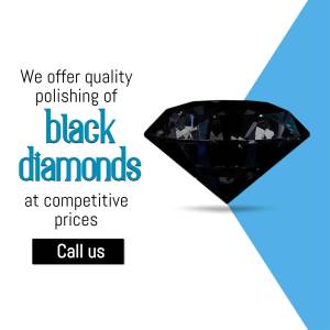Image of a black diamond with text promoting polishing services