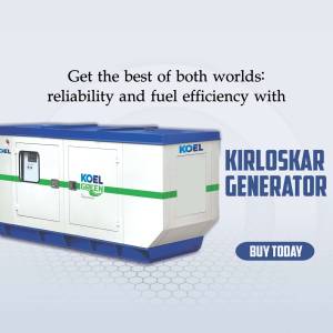 Koel Generator - Reliability And Fuel Efficiency Social Media Post For Threads