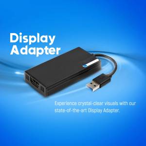 Black Display Adapter with USB connection