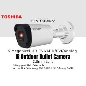 Toshiba 5 Megapixel HD-TVI/AHD/CVI/Analog IR Outdoor Bullet Camera