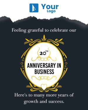 20th Anniversary Business Celebration Graphic