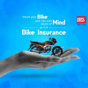 Bike insurance advertisement by HDFC Ergo