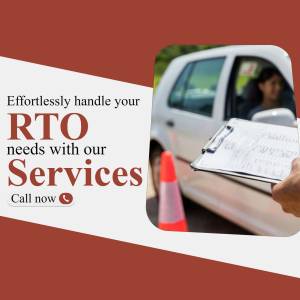 Image depicting RTO services with a person handling paperwork near a car.