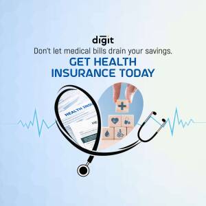 Image promoting health insurance to avoid draining savings on medical bills.