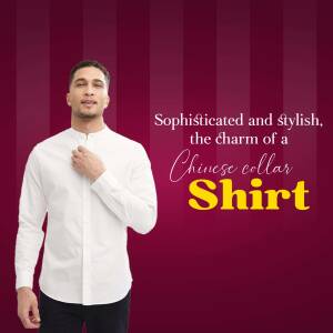 Sophisticated Chinese Collar Shirt Banner For Threads