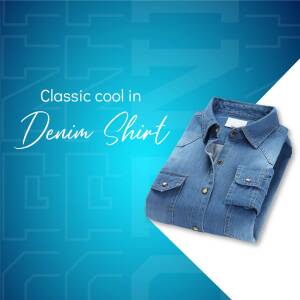 Classic Denim Shirt Advertisement Poster For Telegram