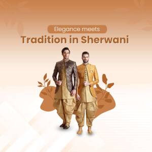 Elegance Meets Tradition In Sherwani Poster For LinkedIn