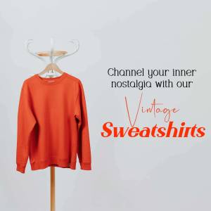 Vintage Sweatshirt Promotion Artwork For Instagram