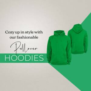 Stylish Green Pullover Hoodie Artwork For X