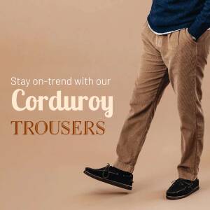 Corduroy Trousers Advertisement Post For Facebook
