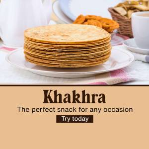 Stack of Khakhra with a cup of tea and snacks