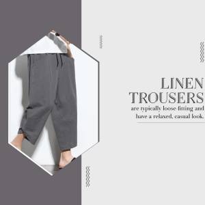 Stylish Linen Trousers Graphic For Facebook