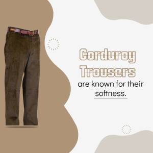 Corduroy Trousers - Comfort And Style Poster For Pinterest