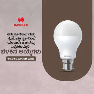 Havells LED Bulb Advertisement Promotional Banner For LinkedIn