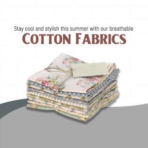 Stack of floral and patterned cotton fabrics tied with twine and a blank tag.