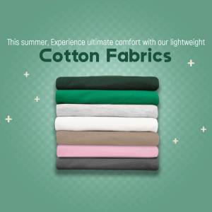Stack of folded cotton fabrics in various colors