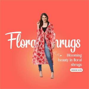 Woman wearing a floral shrug with jeans
