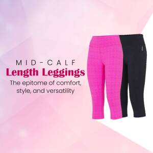 Mid-Calf Length Leggings - Pink & Black Branding Post For Telegram