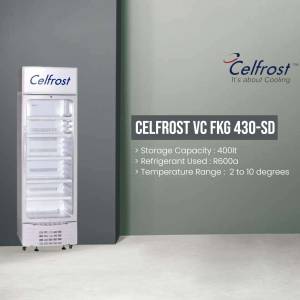 Celfrost VC FKG 430-SD commercial refrigerator with specifications